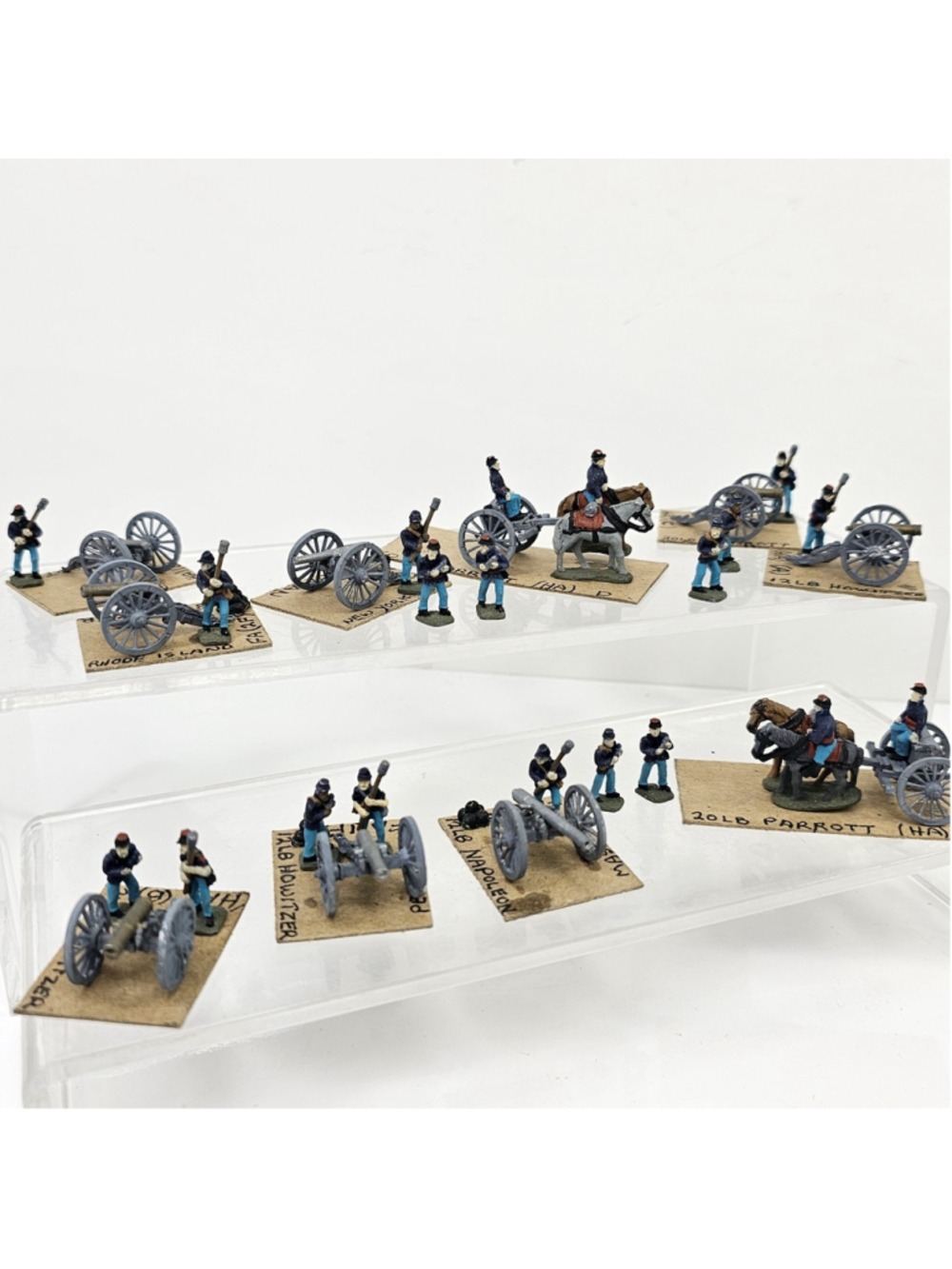 Vintage Hand Painted Lead Soldier Artillery Cannon Lot Military Miniatures Horse